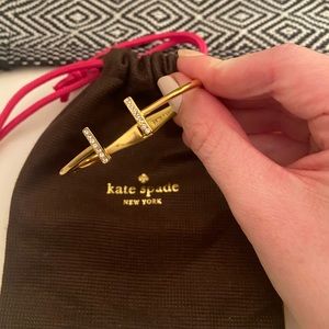 Gold Kate Spade Hinged Cuff Bracelet